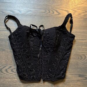 Elegant Black Lace Women’s Top